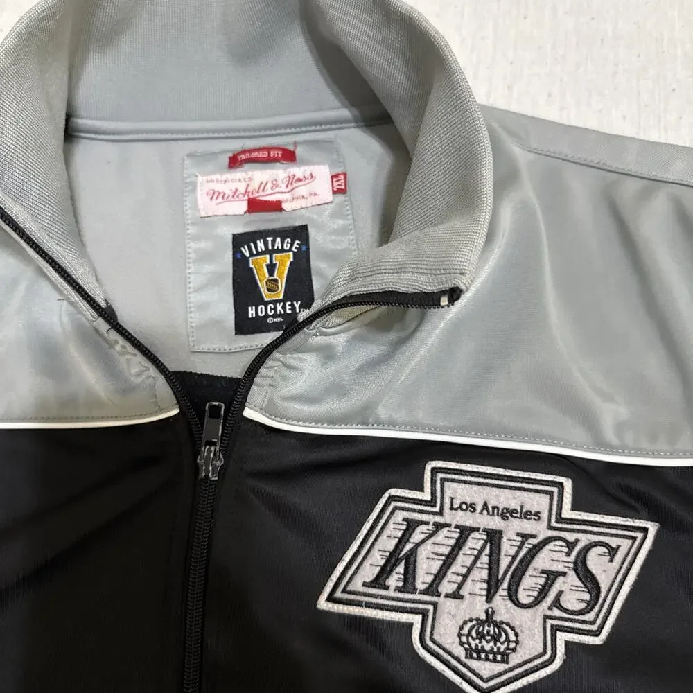 Mitchell & Ness Los Angeles Kings Black Throwback Varsity Jacket Men’s Size 2XL